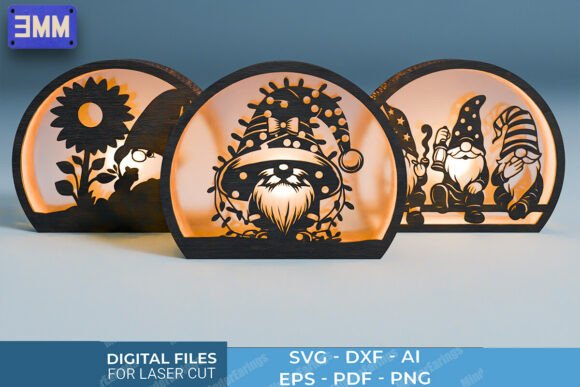 3D Gnomes with Lanterns Laser Cut Files: A Charming Addition to Your Creative Projects