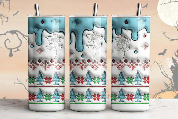 3D Inflated Christmas 20oz Tumbler PNG: A Unique Sublimation Design Option