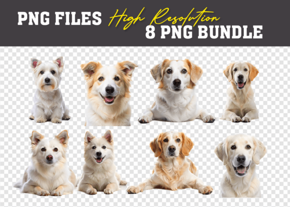 3D PNG Dog White Background Mega Bundle