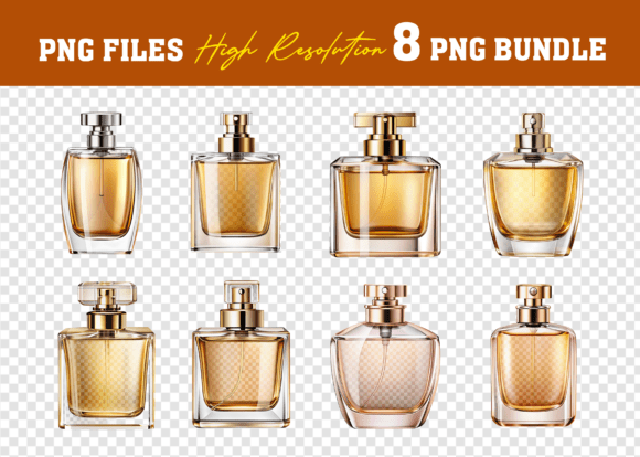 3D PNG Luxury Perfume Bottle Mega Bundle: A Versatile Design Solution