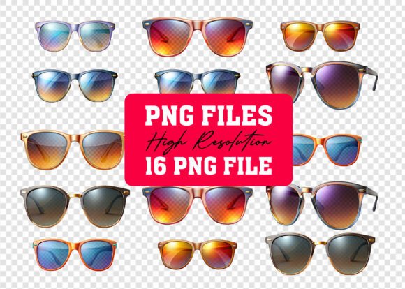 3D PNG Sun Glasses T-shirt Mega Bundle