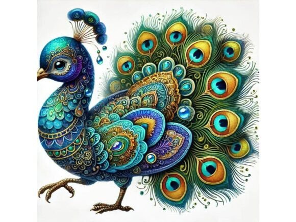 A 3D Peacock Chick with Iridescent Feathers: A Versatile and Eye-Catching Digital Asset