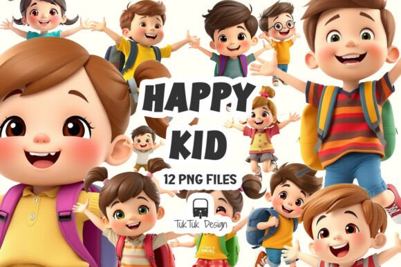 Adding Joy to Your Projects with 3D Happy Kid Jumping PNG Cliparts