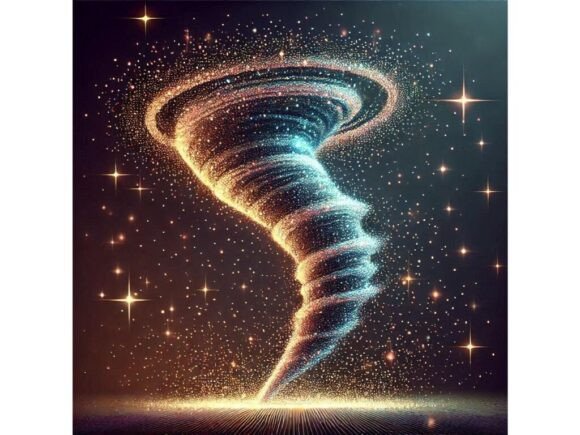 Captivating 3D Tornado with Glitter for Creators