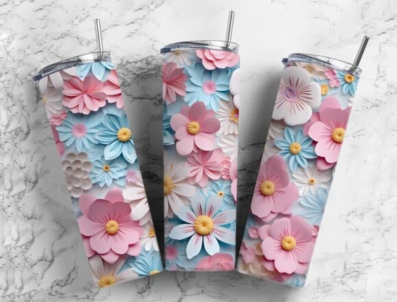 Creating Beautiful 3D Paper Flowers in Baby Pink and Blue: A Comprehensive Guide