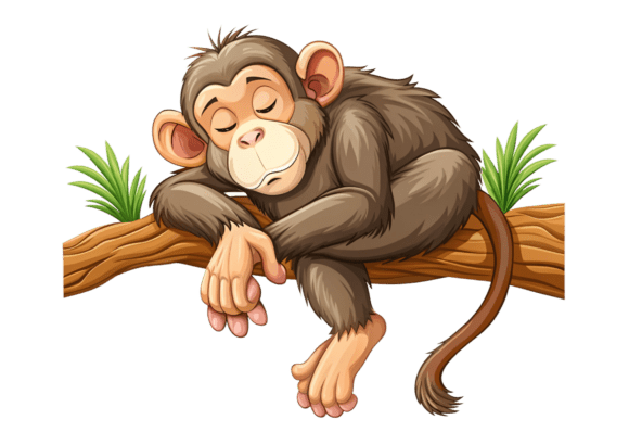 Enhance Your Designs with Monkey on a Tree Branch 3D Icon