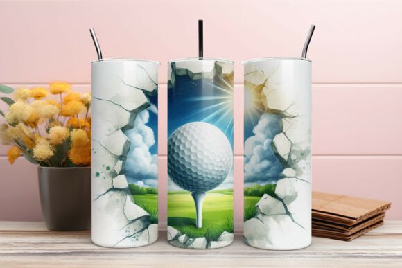 Enhance Your Golf-Themed Creations with 3D Golf Ball and Golf Tumbler Wrap Designs