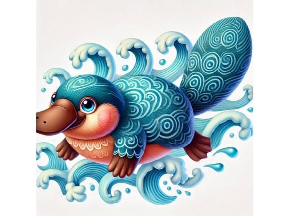 Explore the Versatile 3D Platypus with Water Wave Designs