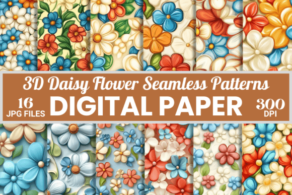 Exploring the Versatility of Soft 3D Daisy Blossoms Flower Patterns