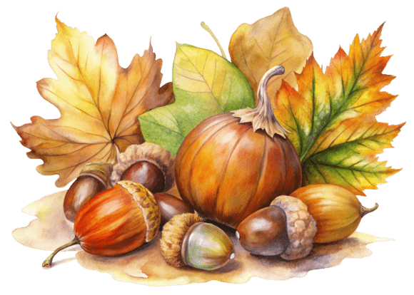 High-Quality 3D Chestnuts Acorn of Oak PNG Files: Perfect for Creative and Commercial Use