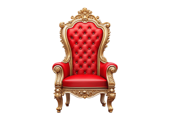 High-Quality 3D Throne Chair PNG File