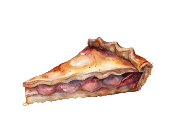 High-Quality 3D Watercolor Apple Pie PNG Files for Creative Projects