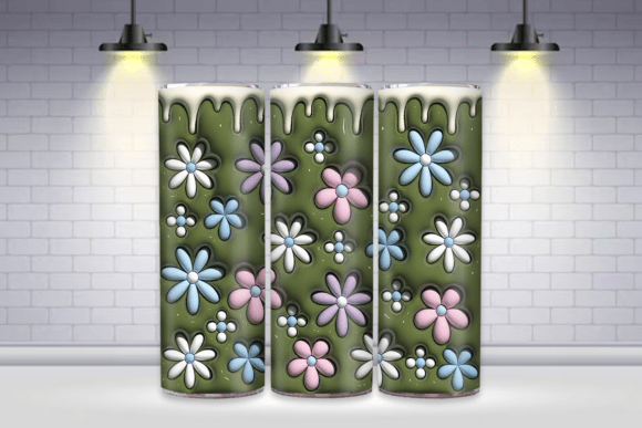 Inflated Floral Tumbler Wrap 3D Tumbler: A Creative and Versatile Gift Idea
