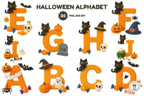 Spook Up Your Creations with 3D Halloween Alphabet a–Z