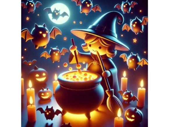 Strategic Use of a 3D Tiny Witch Stirring a Cauldron Fi for Creative and Business Success