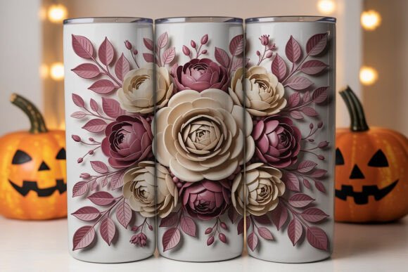 Transform Your Tumbler with 3D Layered Flowers