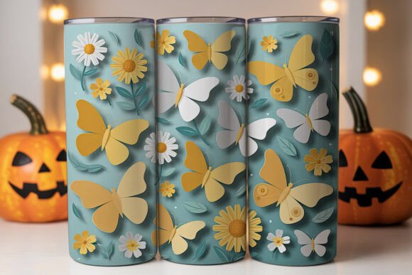 Transform Your Tumbler with a 3D Paper Butterfly Tumbler Wrap