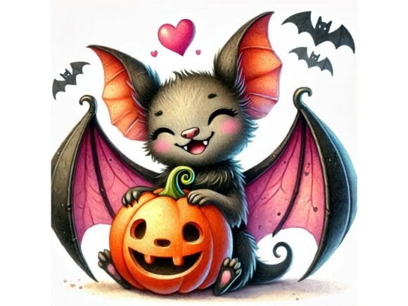 Unleash Creativity with a 3D Smiling Bat with Heartshaped Wing