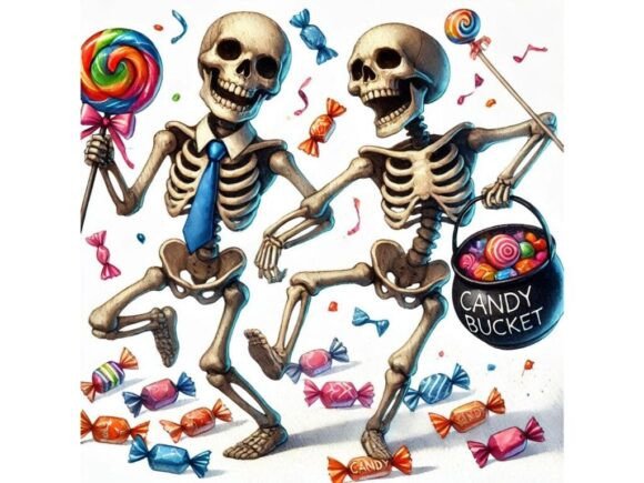 Unleash Your Creativity with a 3D Skeleton Wearing a Bow Tie, Danci