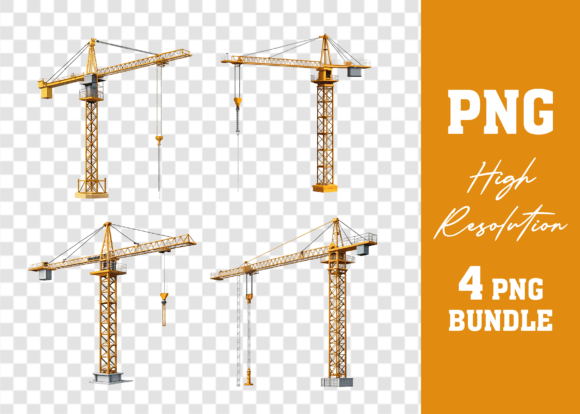 Unlock Your Creative Potential with the 3D PNG Construction Crane Mega Bundle