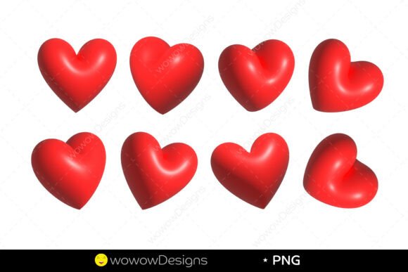 Unlocking Creativity with 3D Red Hearts PNG Clipart