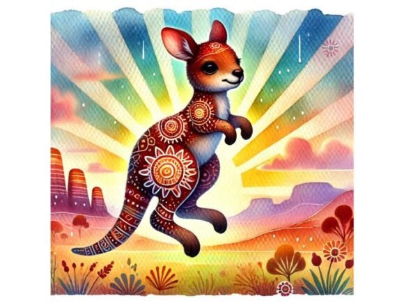 Unlocking Creativity with a 3D Baby Kangaroo with Sunburst Pattern
