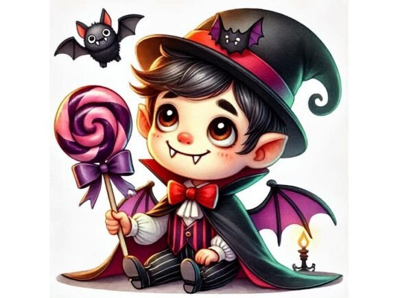 Unveiling the 3D Little Vampire Smiling Mischievously: A Versatile Digital Illustration